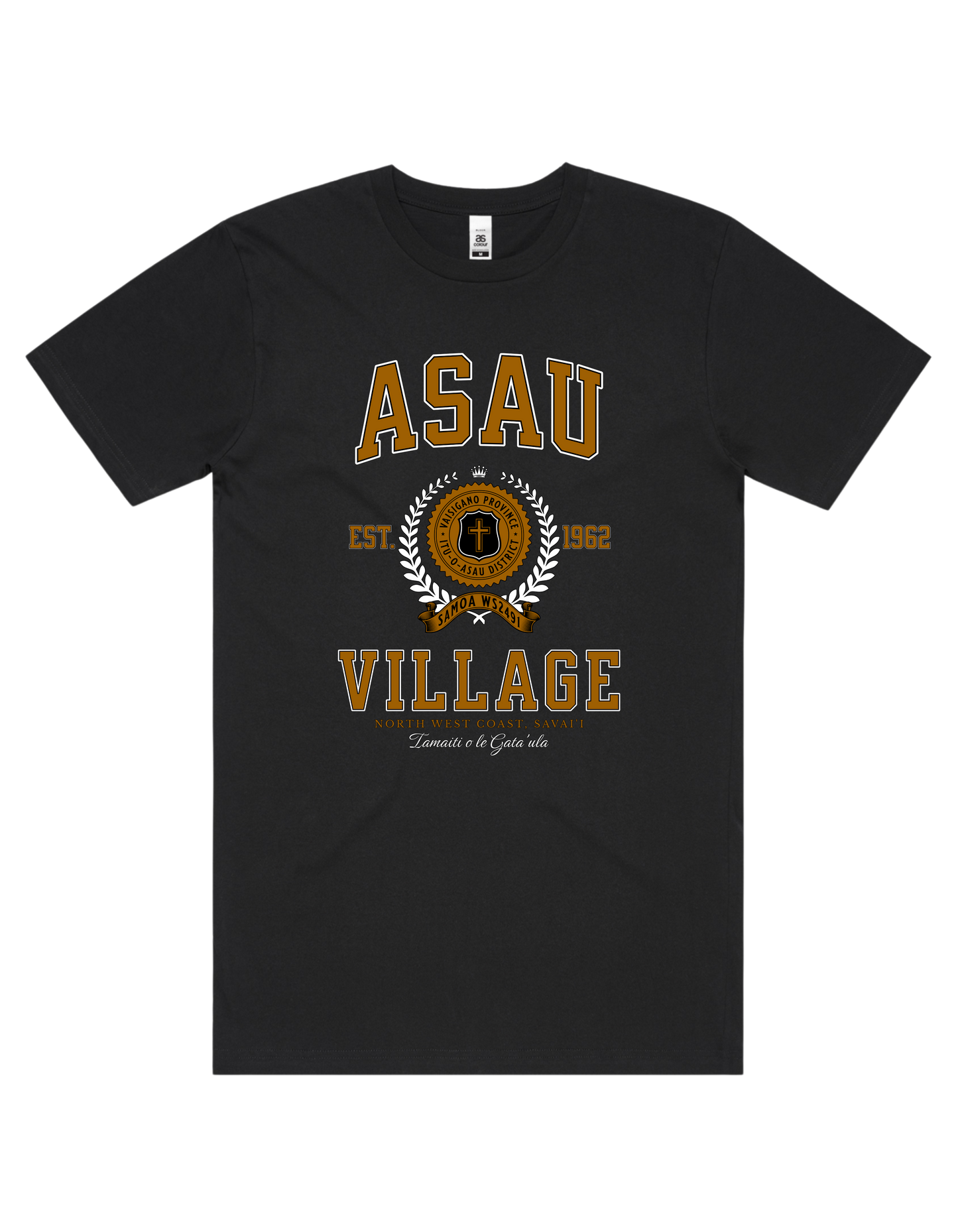 Asau Varsity Tee 5050 - AS Colour - Brown Print