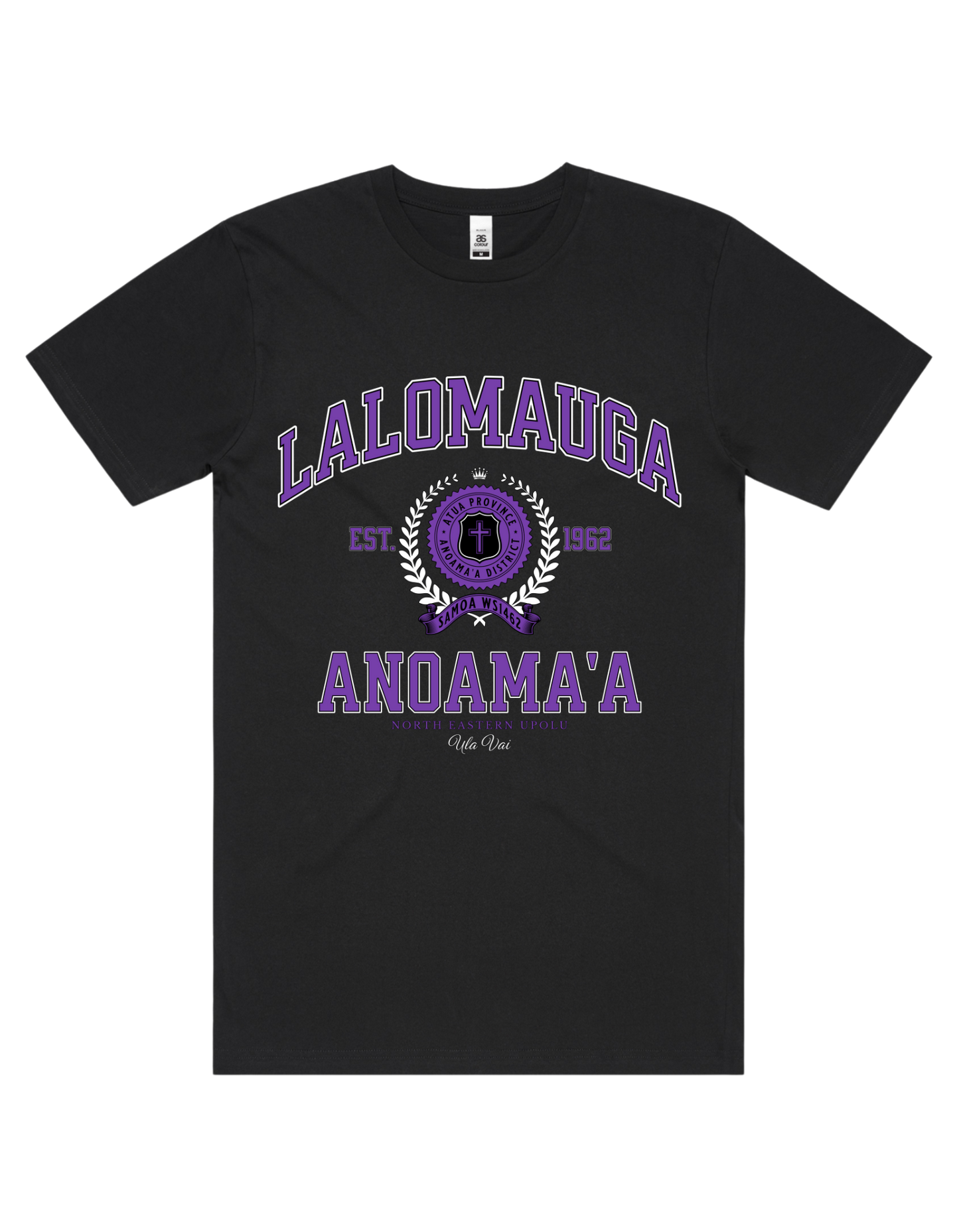 Lalomauga Varsity Tee 5050 - AS Colour - Purple Print
