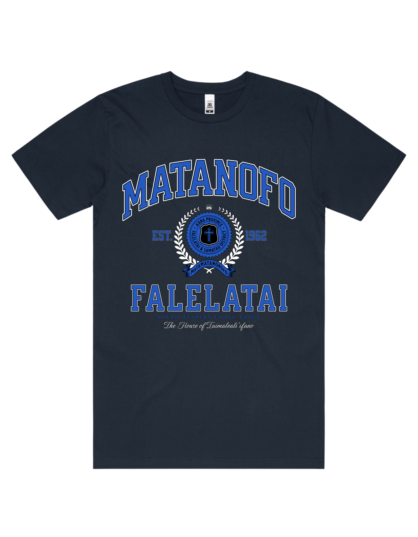 Matanofo Varsity Tee 5050 - AS Colour - Mid Blue Print