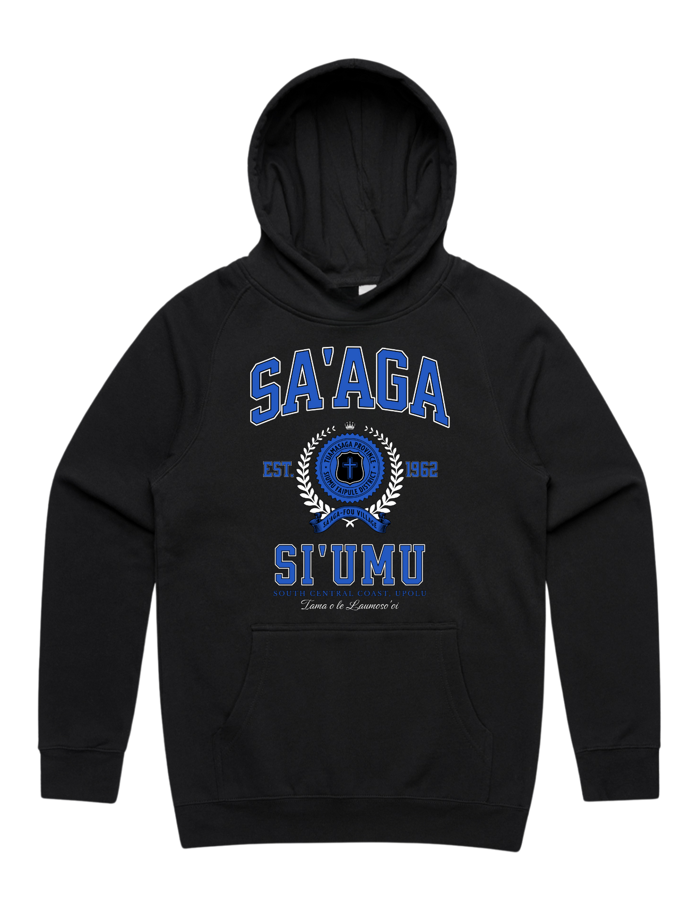 Sa'aga Siumu Varsity Hood 5101 - AS Colour - Mid Blue Print