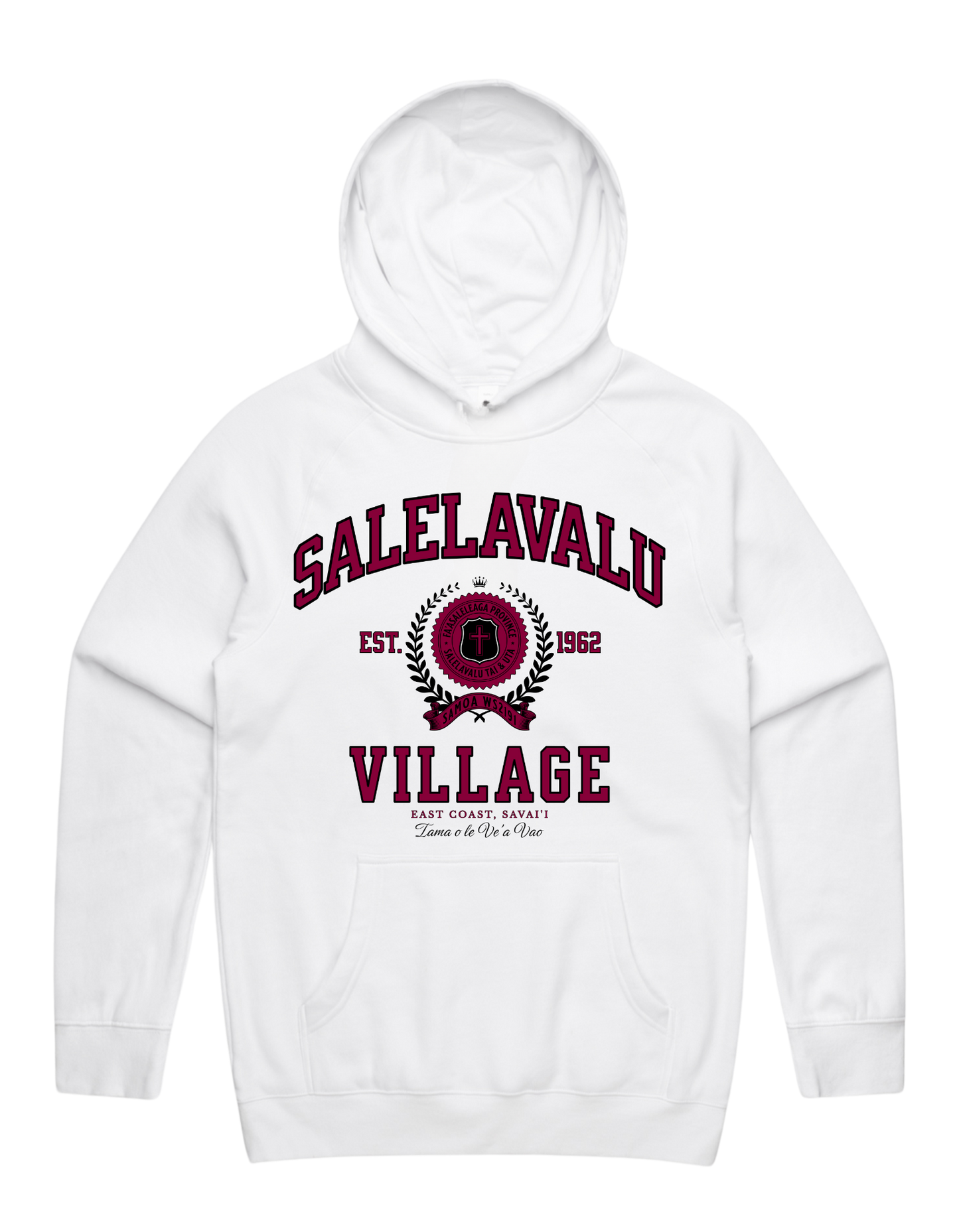 Salelavalu Varsity Hood 5101 - AS Colour - Wine Print