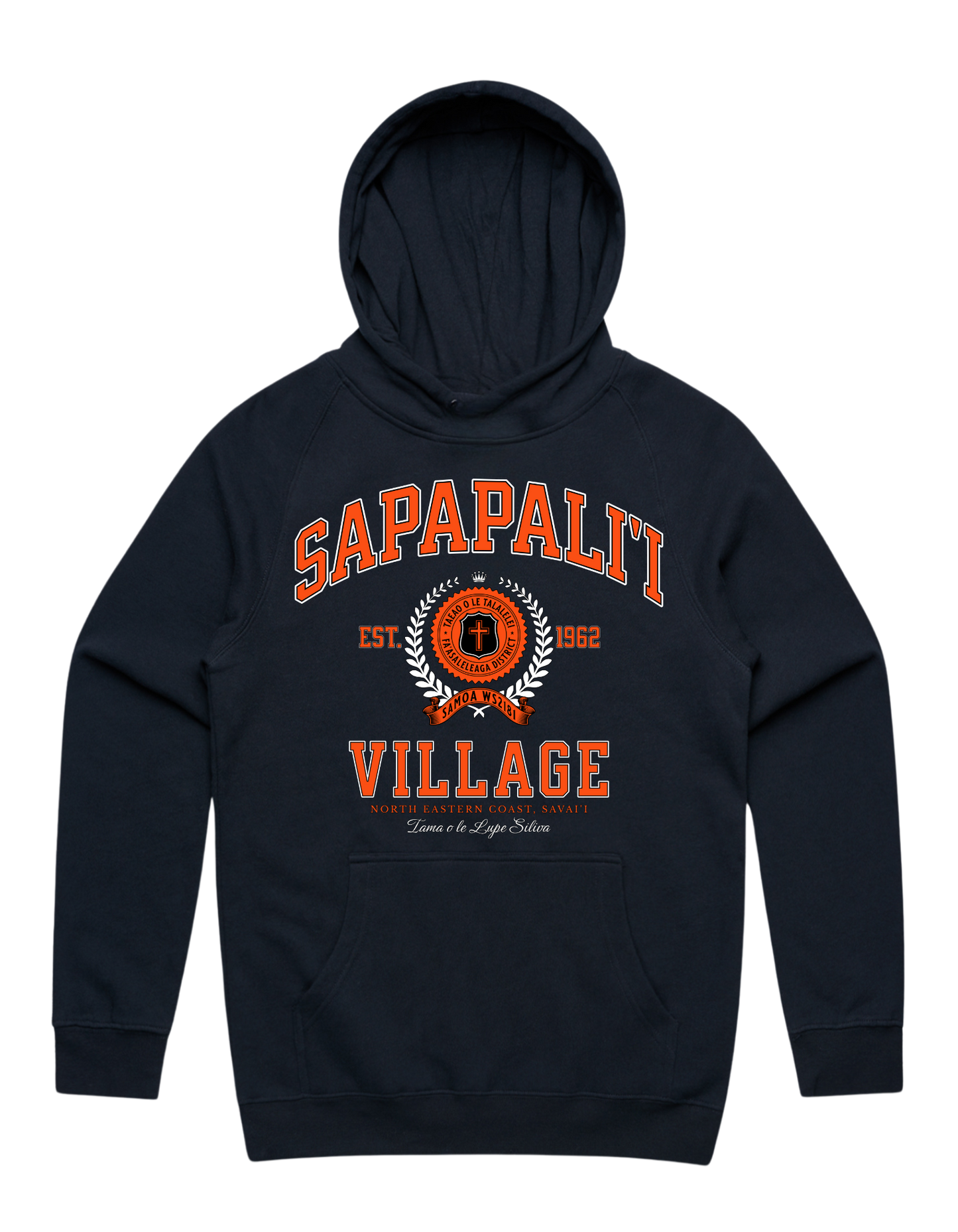 Sapapali'i Varsity Supply Hood 5101 - AS Colour - Orange Print