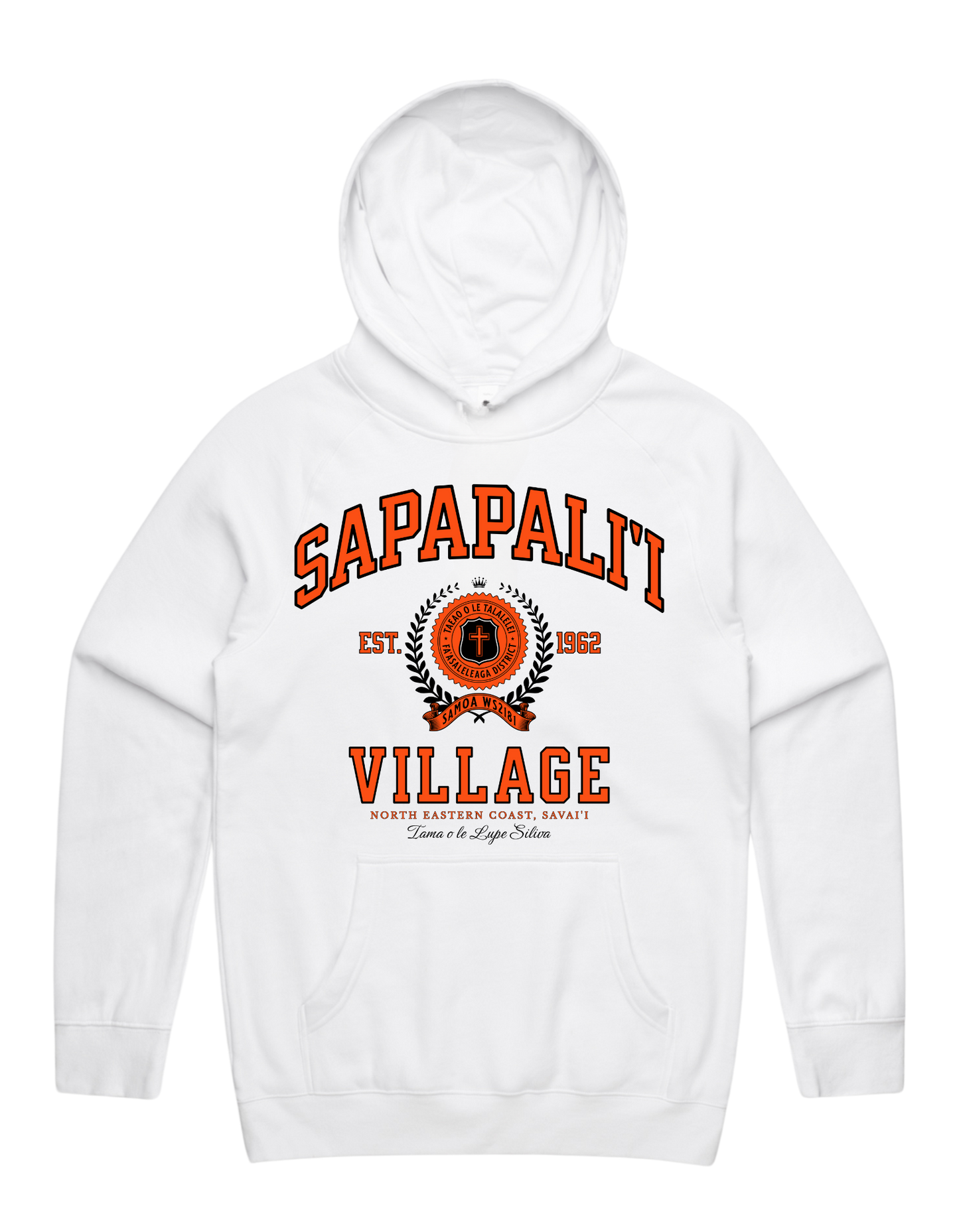 Sapapali'i Varsity Supply Hood 5101 - AS Colour - Orange Print