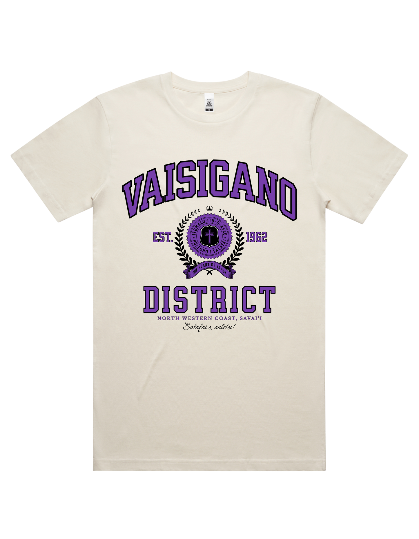 Vaisigano Varsity Tee 5050 - AS Colour - Purple Print