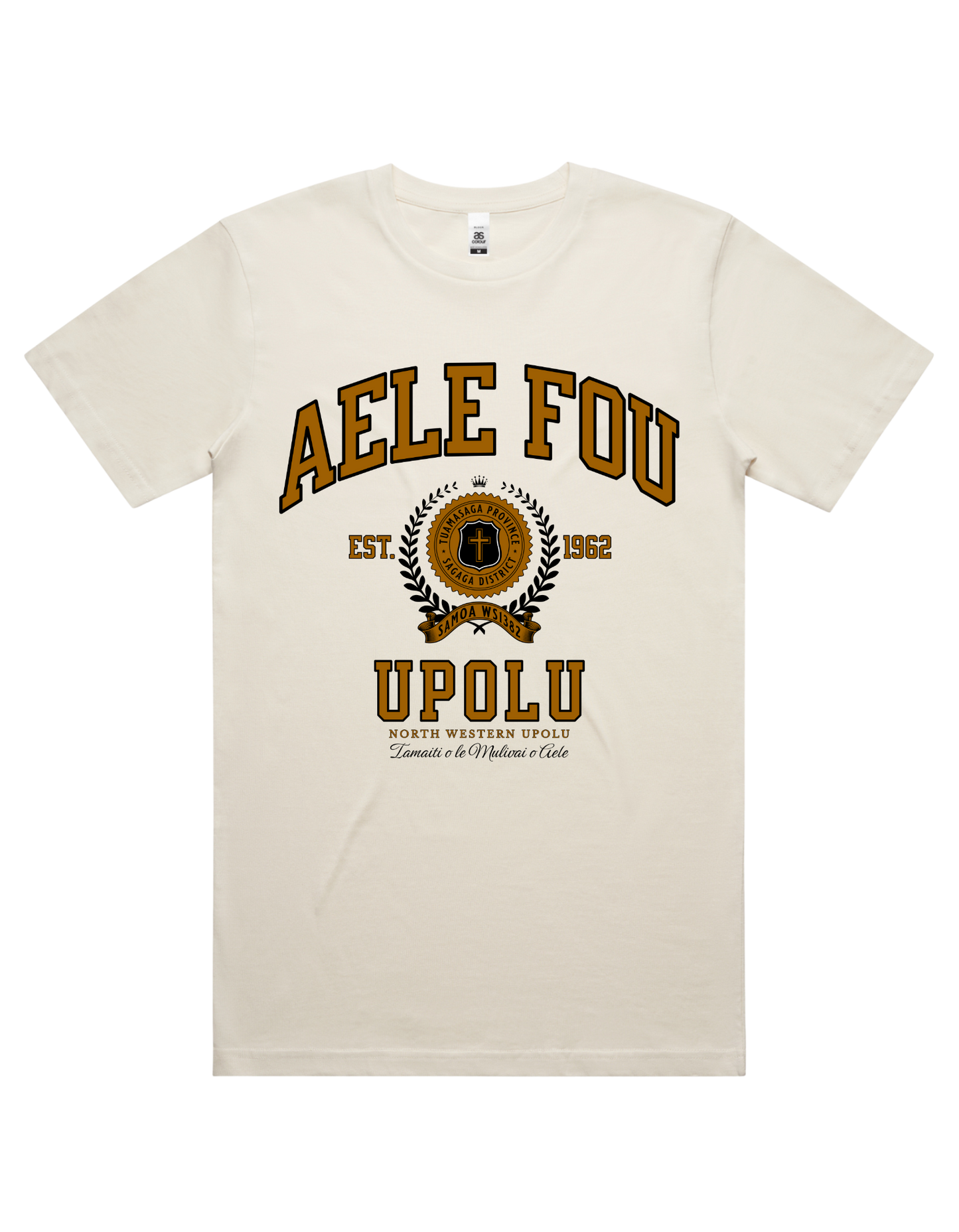 Aele Fou Varsity Tee 5050 - AS Colour - Brown Print