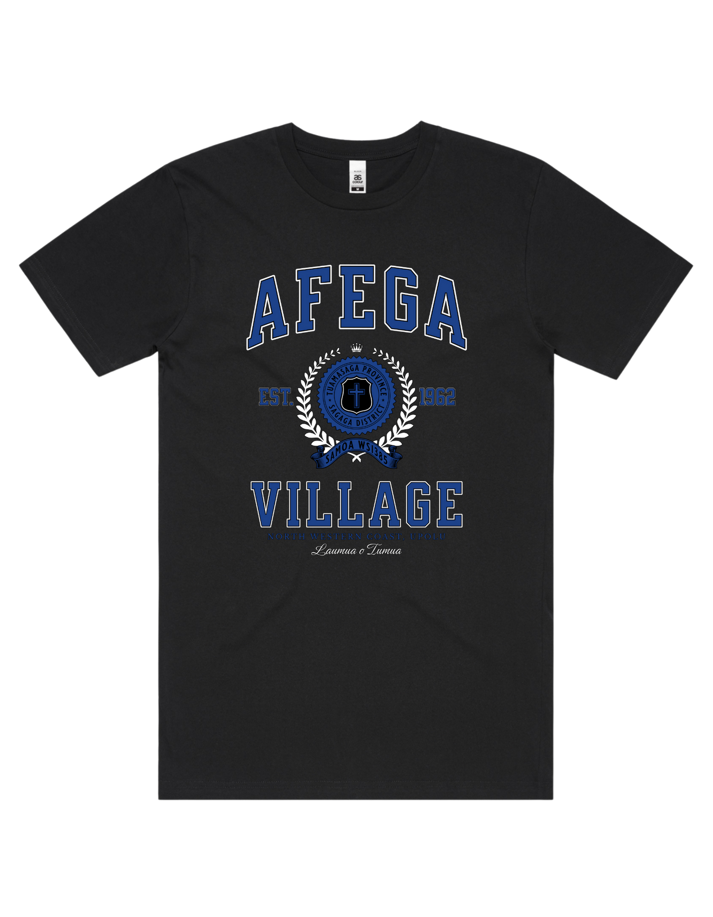 Afega Varsity Tee 5050 - AS Colour - Mid Blue Print