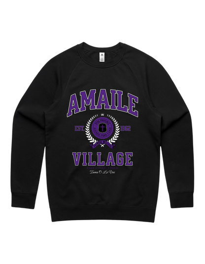 Amaile Varsity Crewneck 5100 - AS Colour - Purple Print