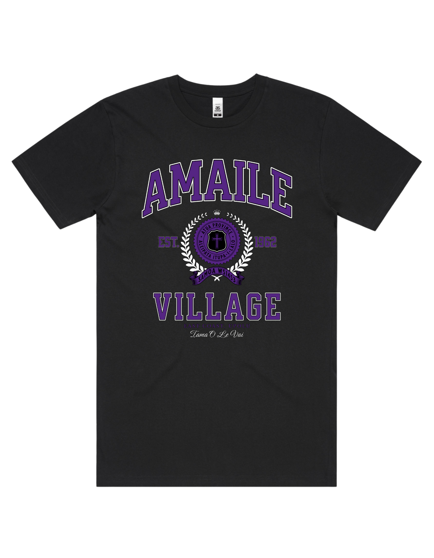 Amaile Varsity Tee 5050 - AS Colour - Purple Print