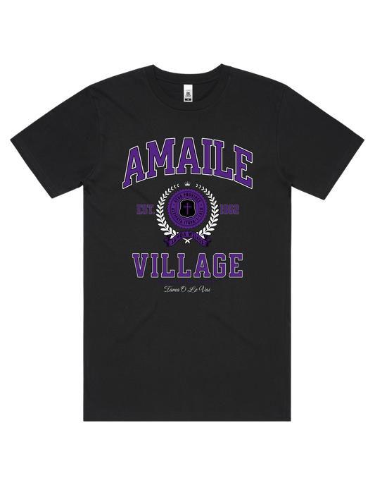 Amaile Varsity Tee 5050 - AS Colour - Purple Print