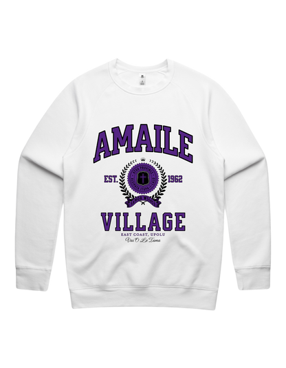 Amaile Varsity Crewneck 5100 - AS Colour - Purple Print