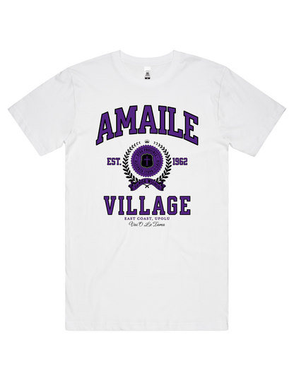 Amaile Varsity Tee 5050 - AS Colour - Purple Print