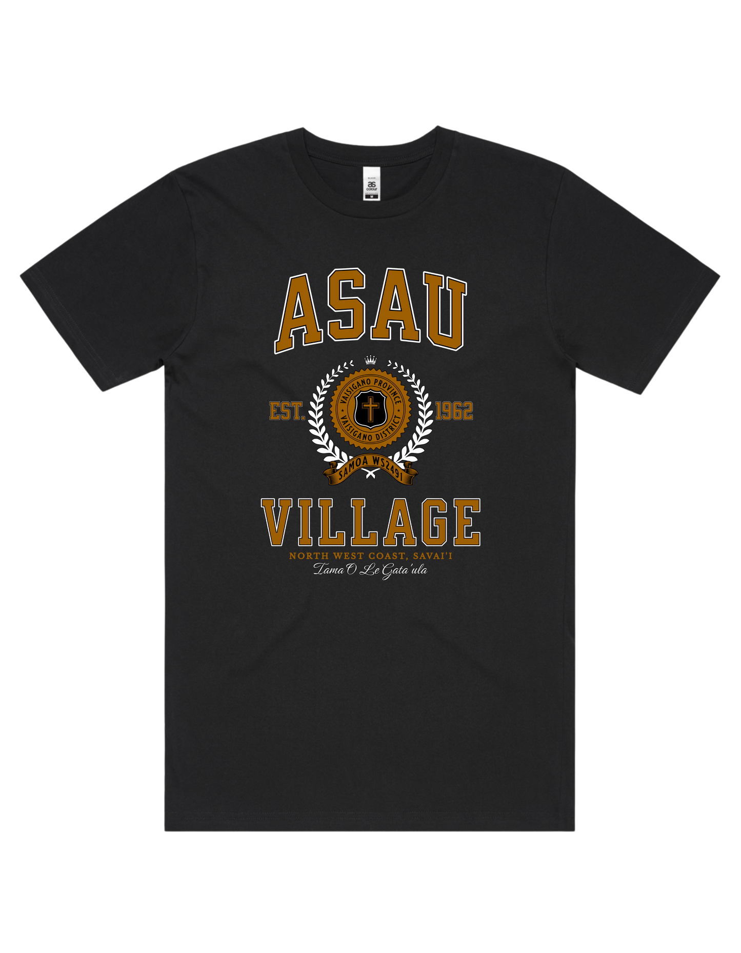 Asau Varsity Tee 5050 - AS Colour - Brown Print