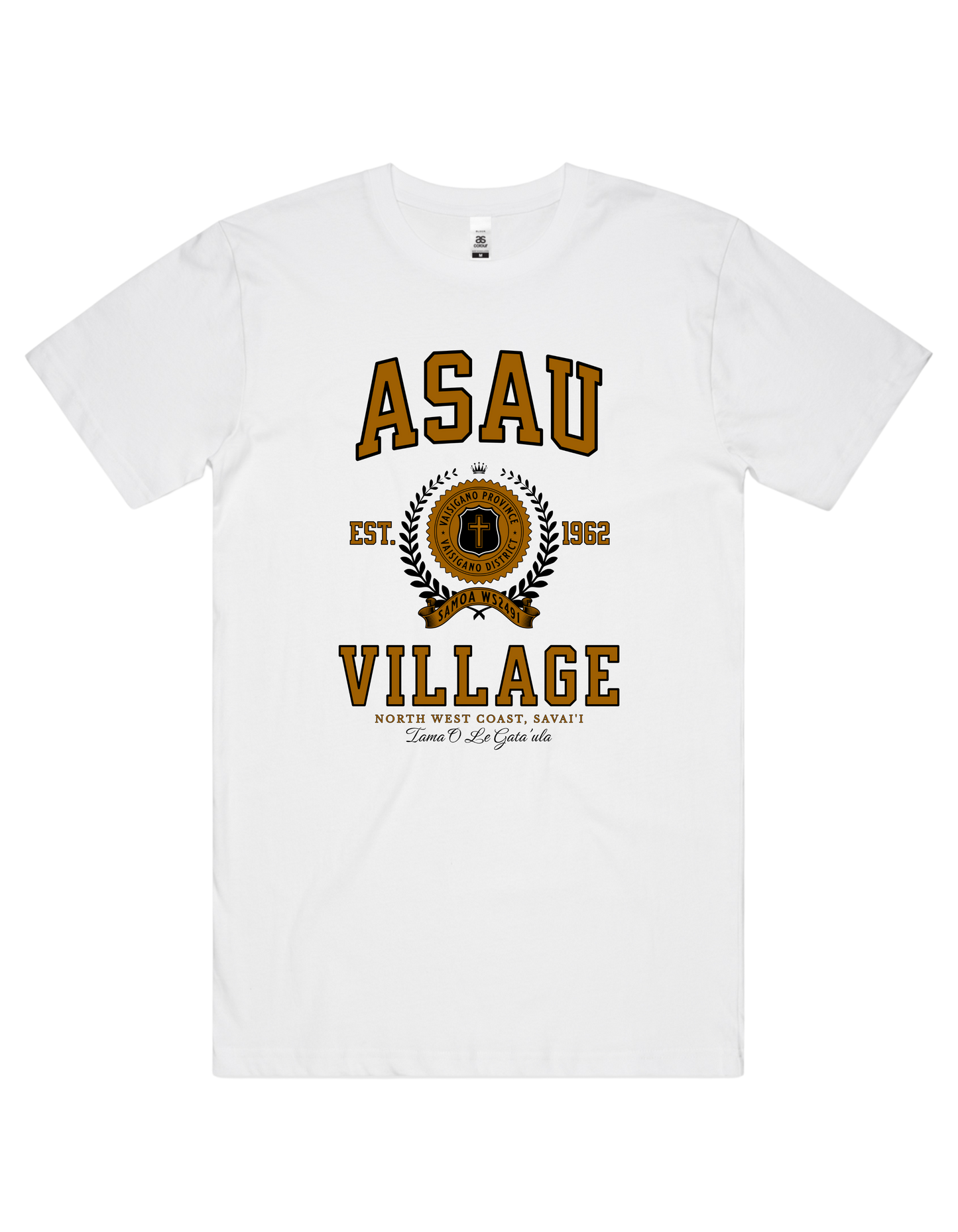 Asau Varsity Tee 5050 - AS Colour - Brown Print