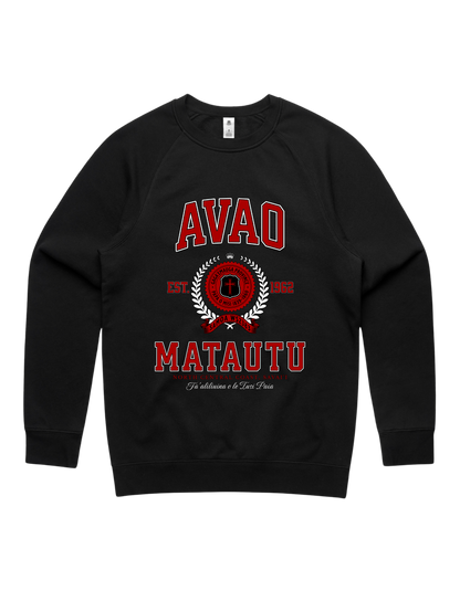 Avao Matautu Varsity Crewneck 5100 - AS Colour - Red Print