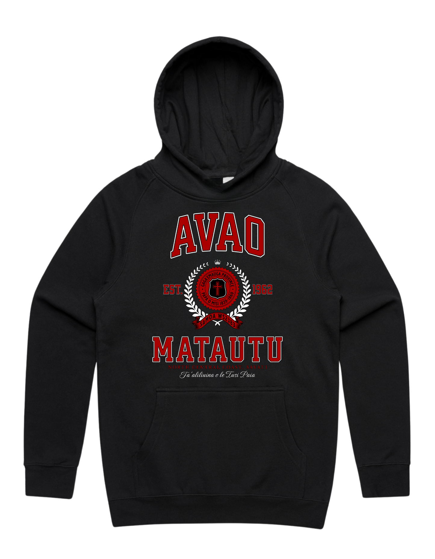 Avao Matautu Varsity Hood 5101 - AS Colour - Red Print