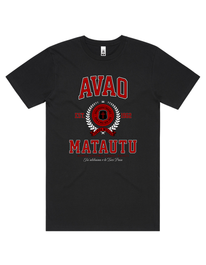 Avao Matautu Varsity Tee 5050 - AS Colour - Red Print