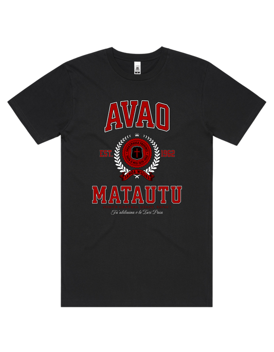 Avao Matautu Varsity Tee 5050 - AS Colour - Red Print