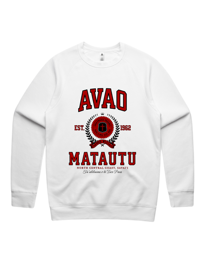 Avao Matautu Varsity Crewneck 5100 - AS Colour - Red Print