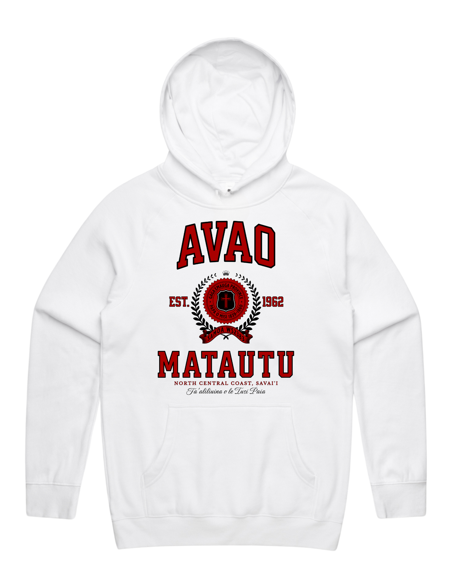 Avao Matautu Varsity Hood 5101 - AS Colour - Red Print