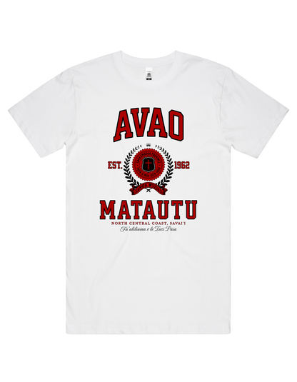 Avao Matautu Varsity Tee 5050 - AS Colour - Red Print