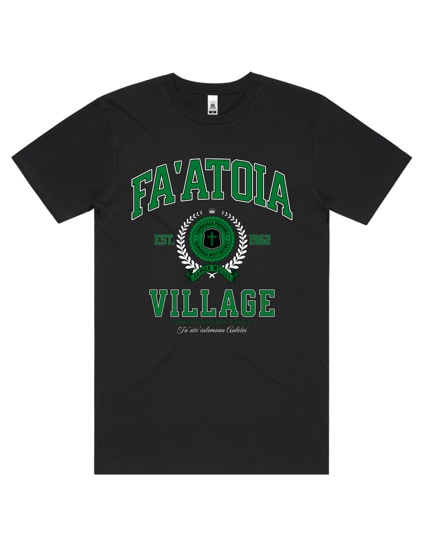 Fa'atoia Varsity Tee 5050 - AS Colour - Green Print