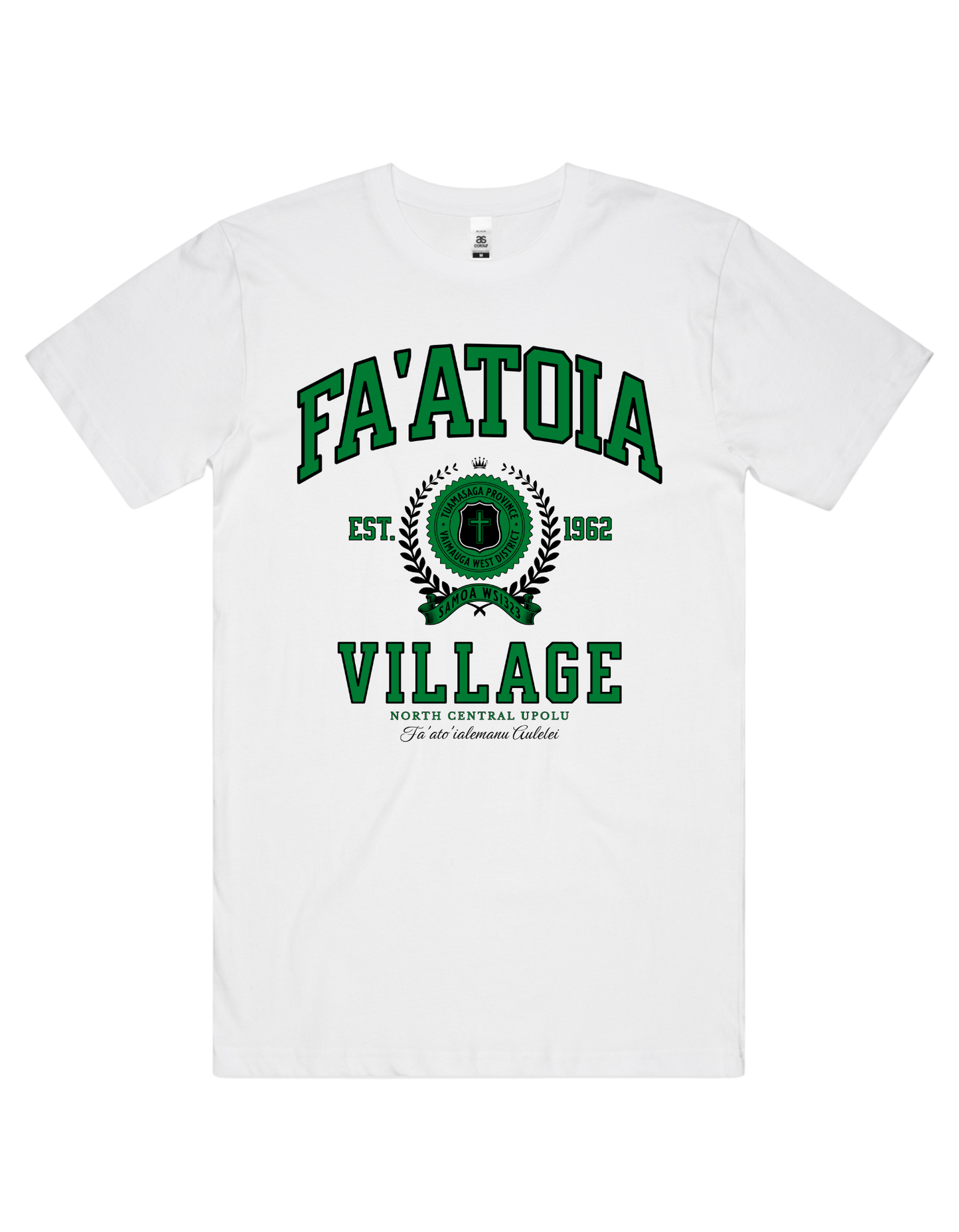 Fa'atoia Varsity Tee 5050 - AS Colour - Green Print