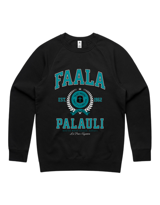 Faala Palauli Varsity Crewneck 5100 - AS Colour - Aqua Print