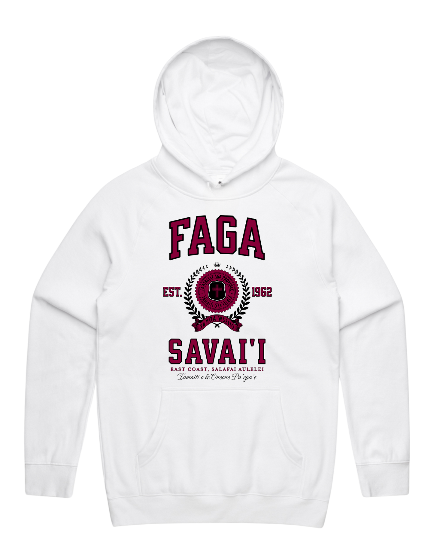 Faga Varsity Hood 5101 - AS Colour - Wine Print