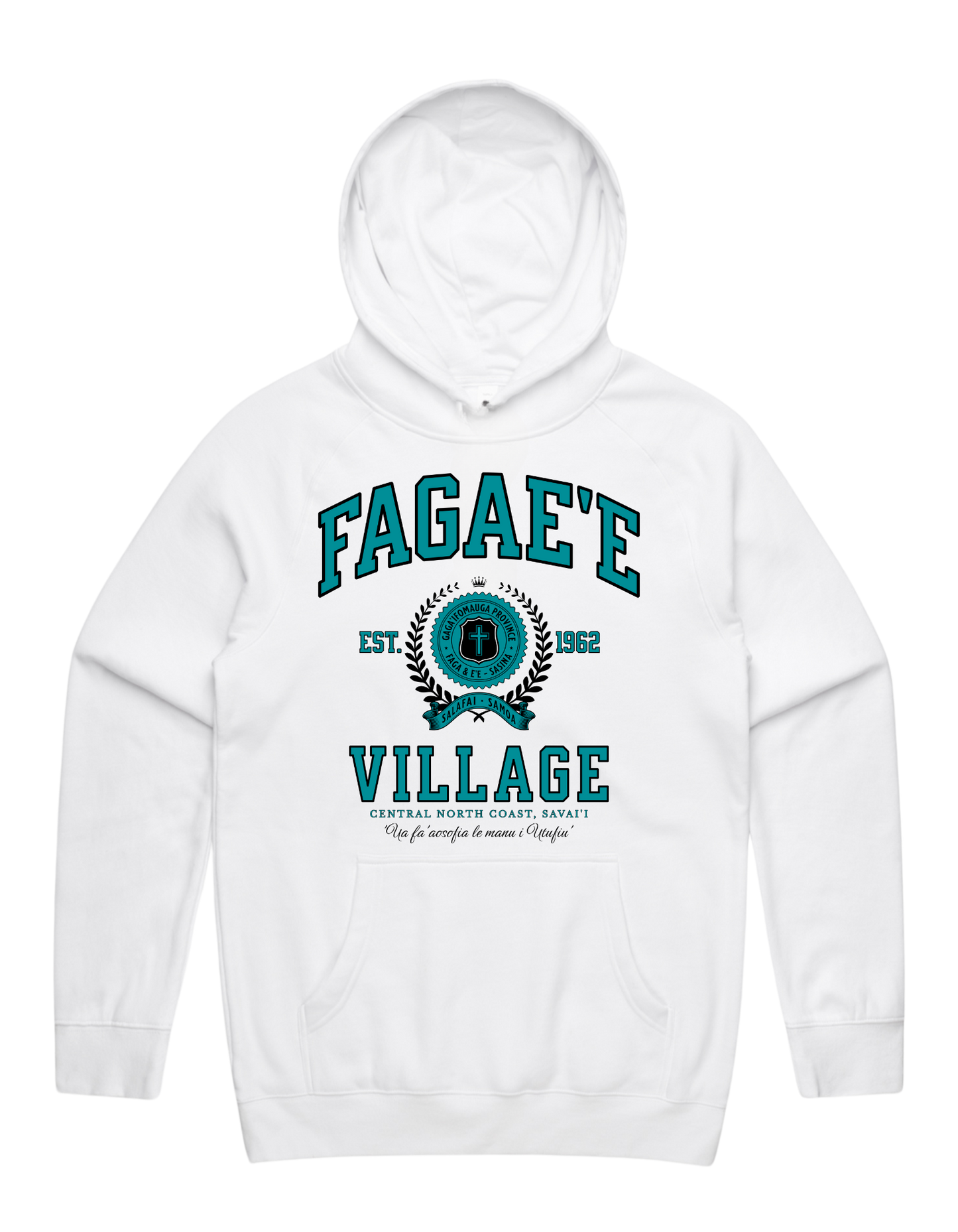 Fagae'e Varsity Hood 5101 - AS Colour - Aqua Print