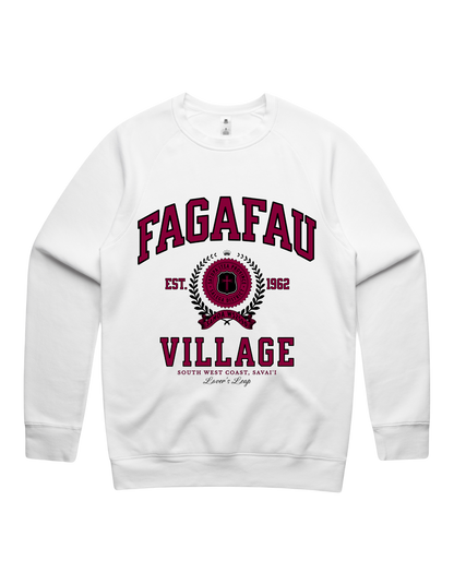 Fagafau Varsity Crewneck 5100 - AS Colour - Wine Print