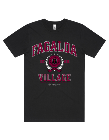 Fagaloa Varsity Tee 5050 - AS Colour - Wine Print