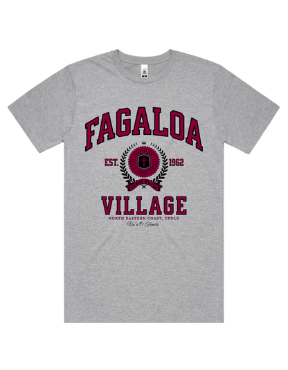 Fagaloa Varsity Tee 5050 - AS Colour - Wine Print