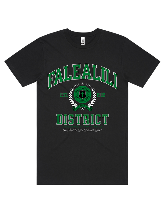 Falealili Varsity Tee 5050 - AS Colour - Green Print