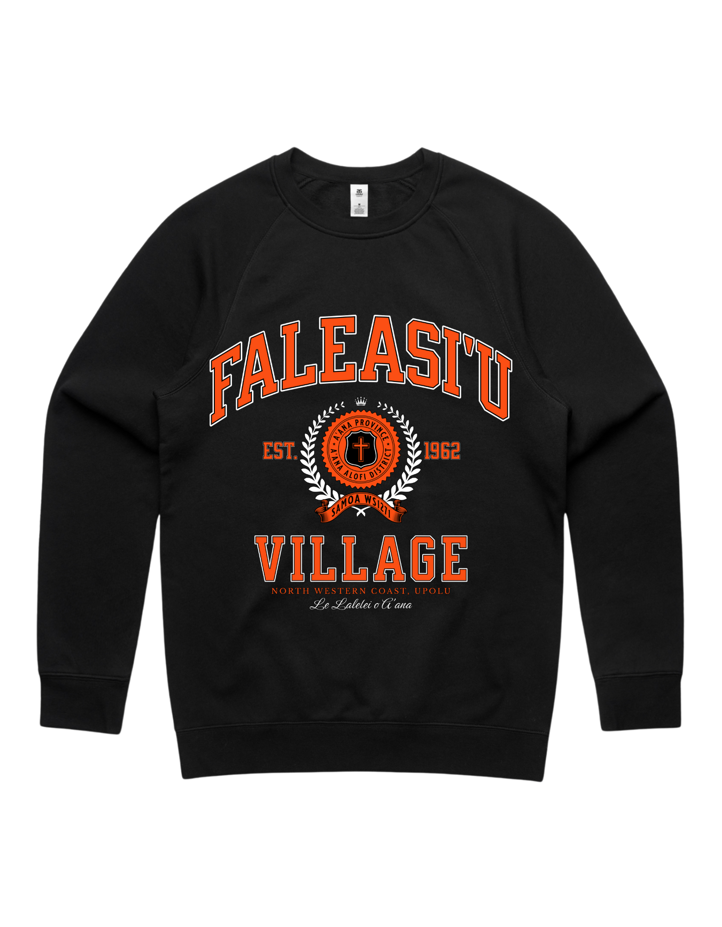 Faleasi'u Varsity Crewneck 5100 - AS Colour - Orange Print