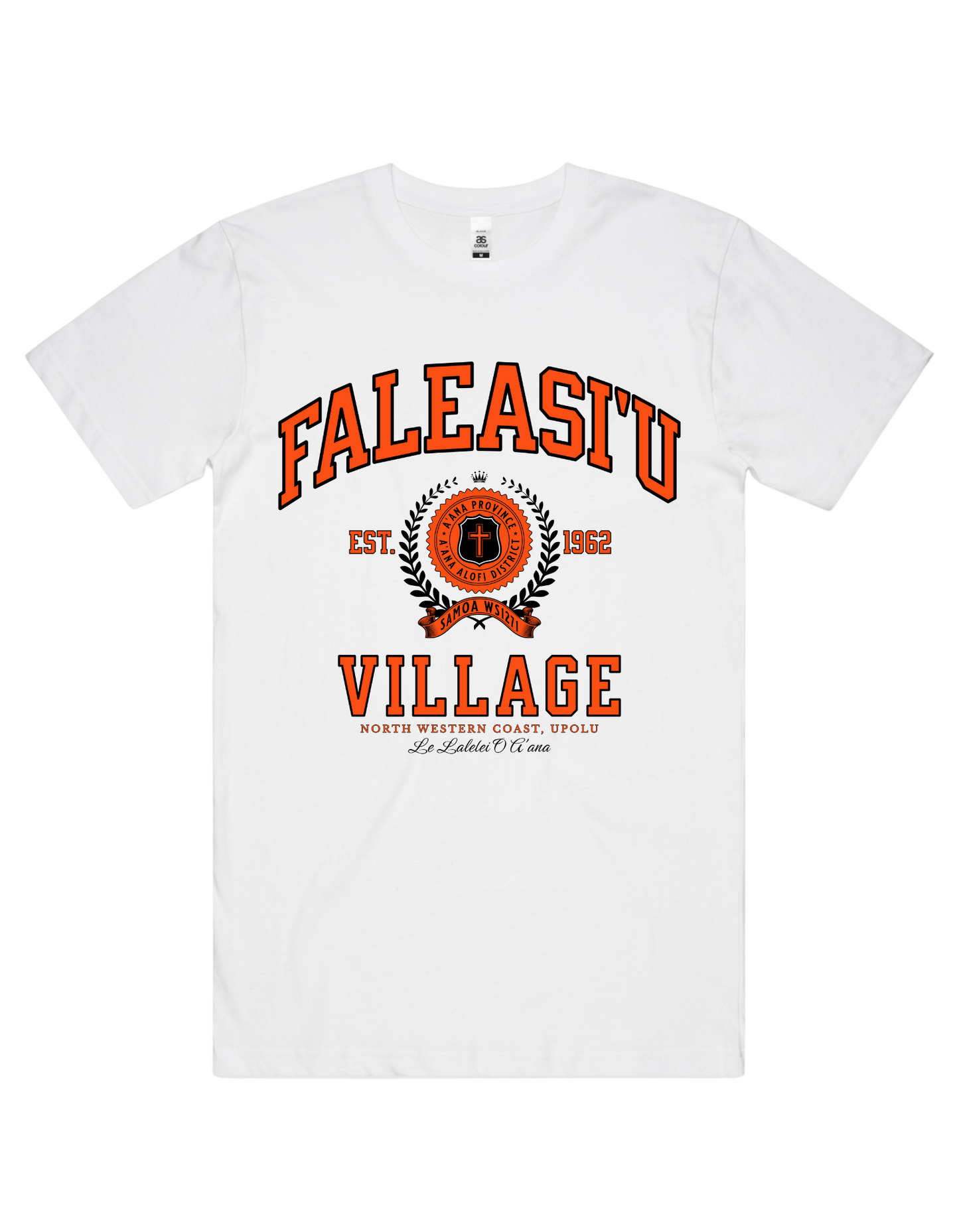 Faleasi'u Varsity Tee 5050 - AS Colour - Orange Print