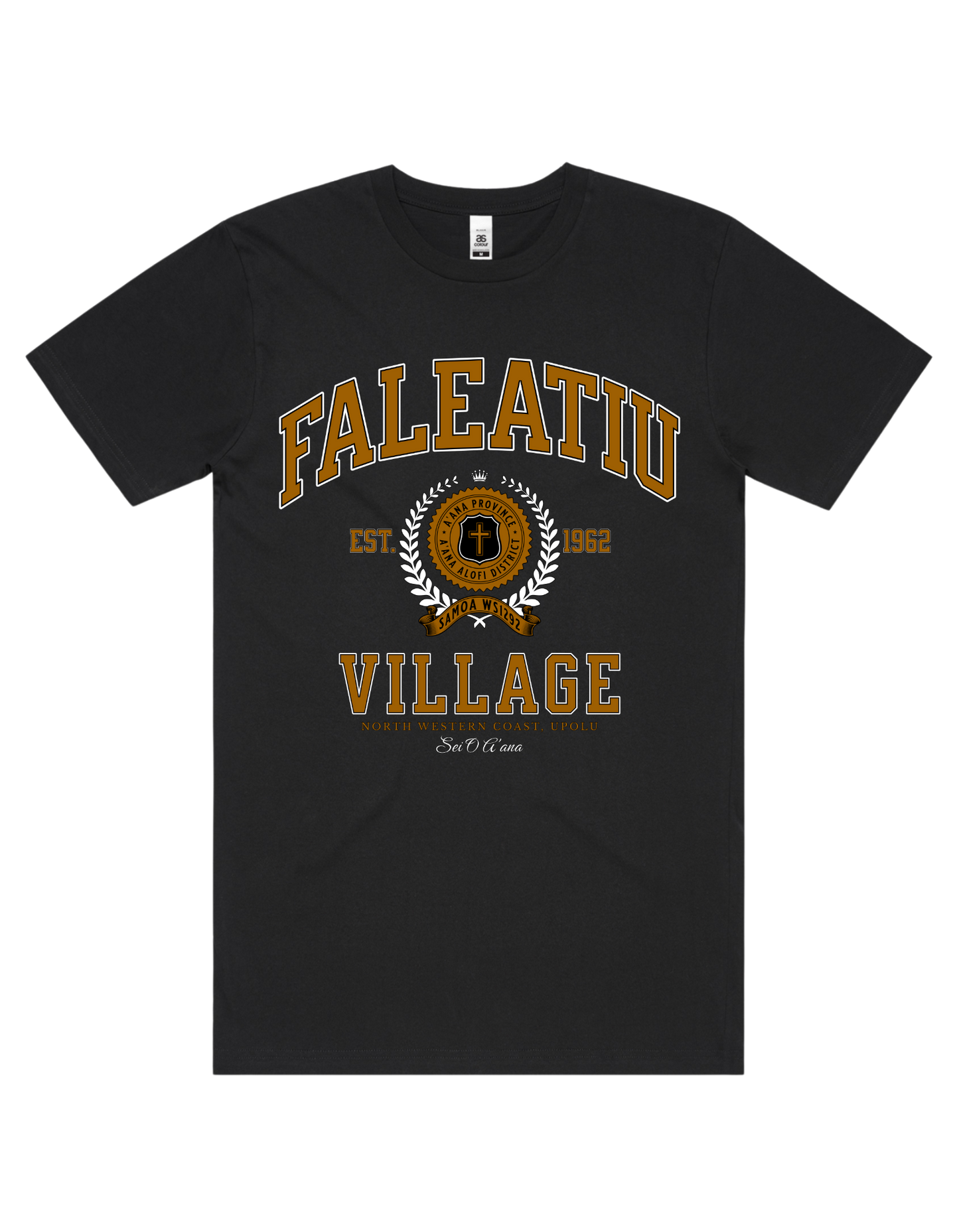 Faleatiu Varsity Tee 5050 - AS Colour - Brown Print