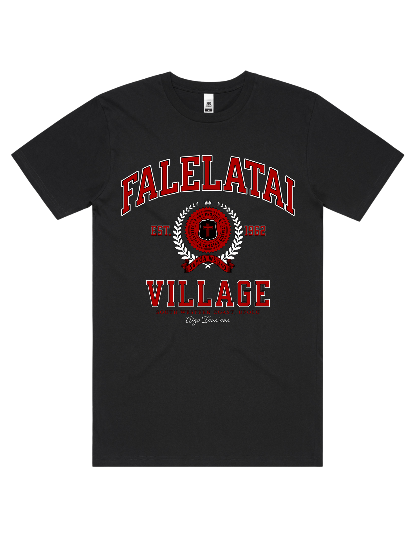 Falelatai Varsity Tee 5050 - AS Colour - Red Print