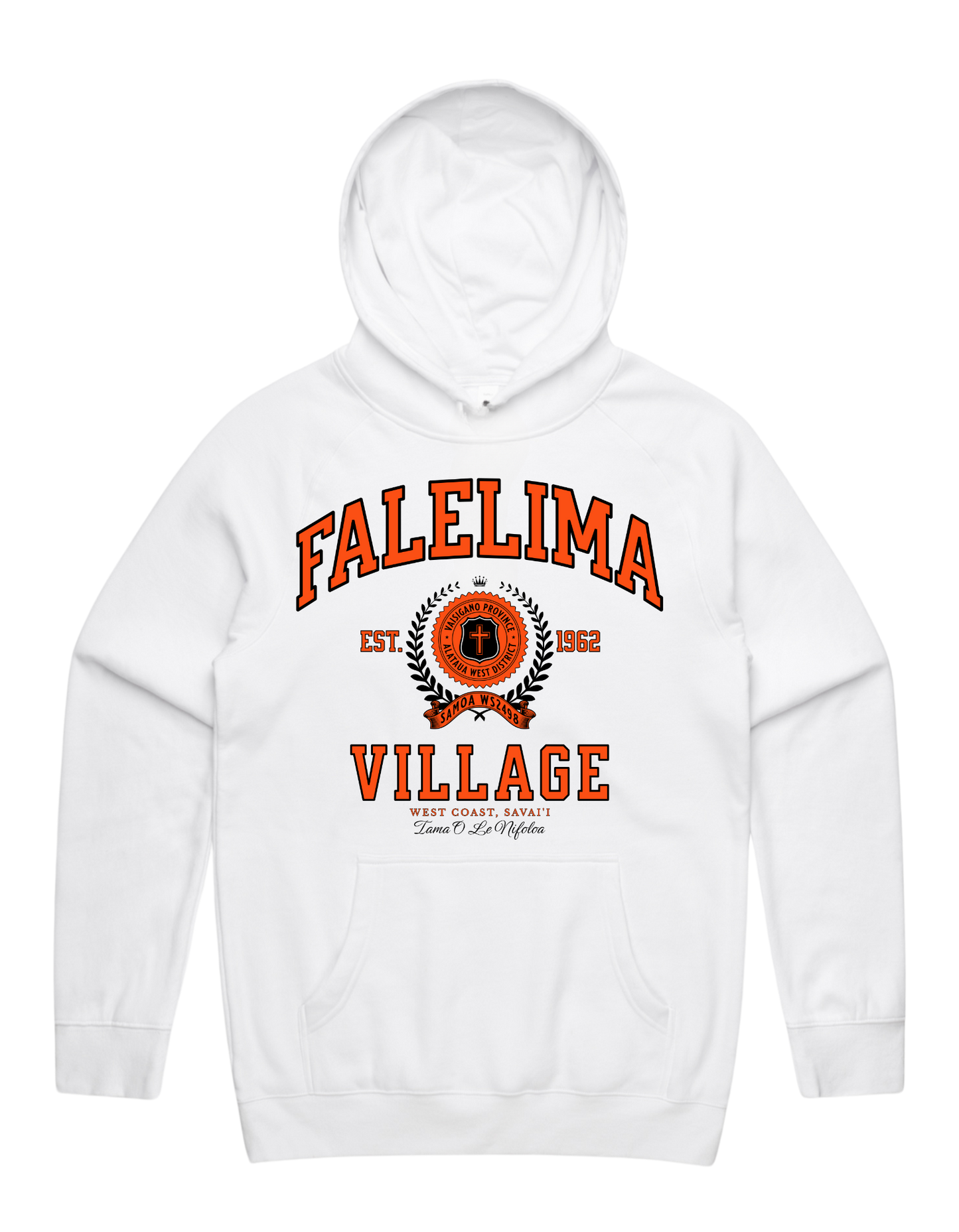 Falelima Varsity Hood 5101 - AS Colour - Orange Print