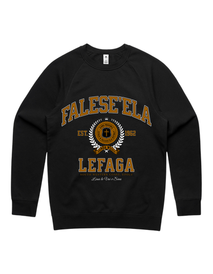 Falese'ela Varsity Crewneck 5100 - AS Colour - Brown Print