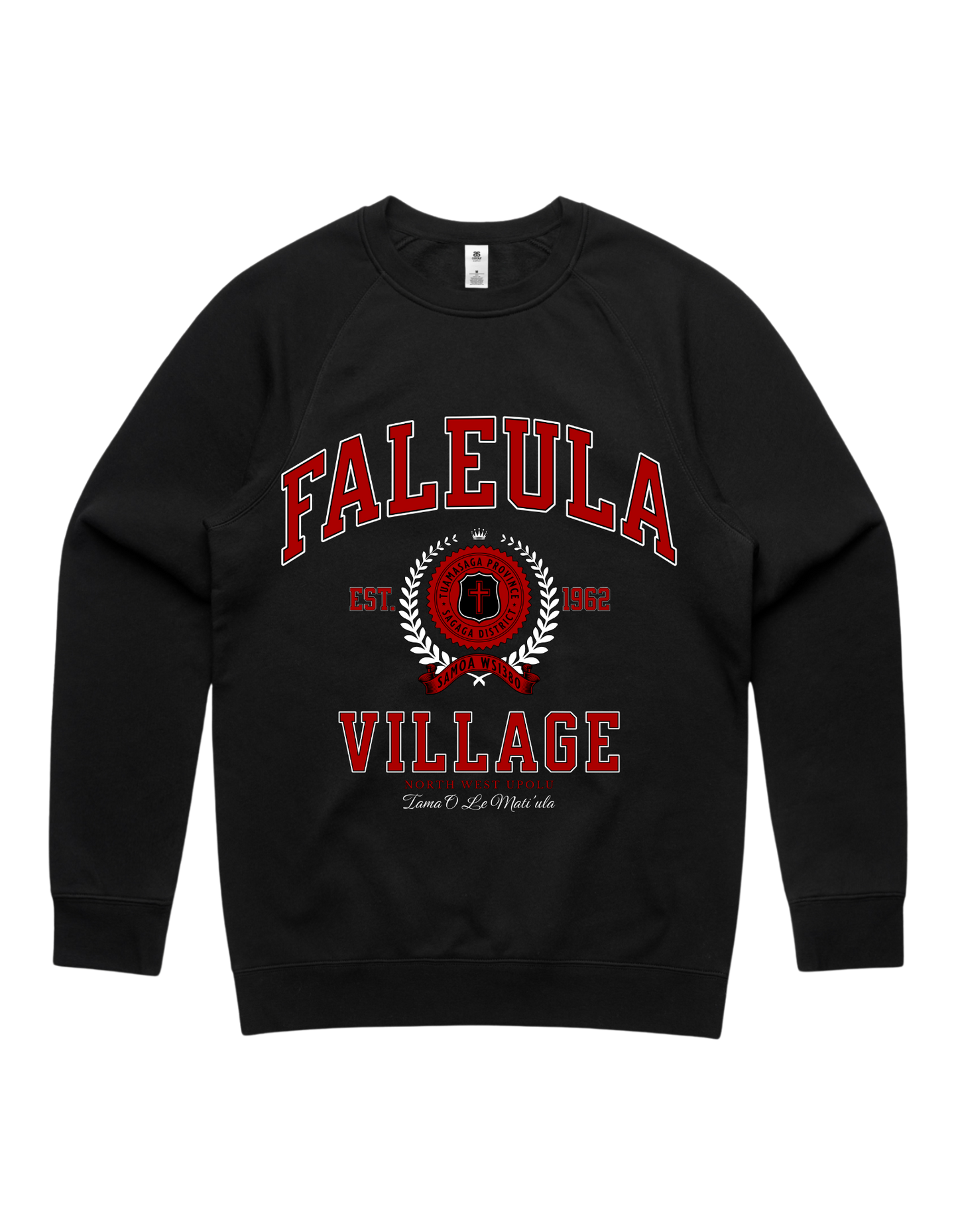 Faleula Varsity Crewneck 5100 - AS Colour - Red Print