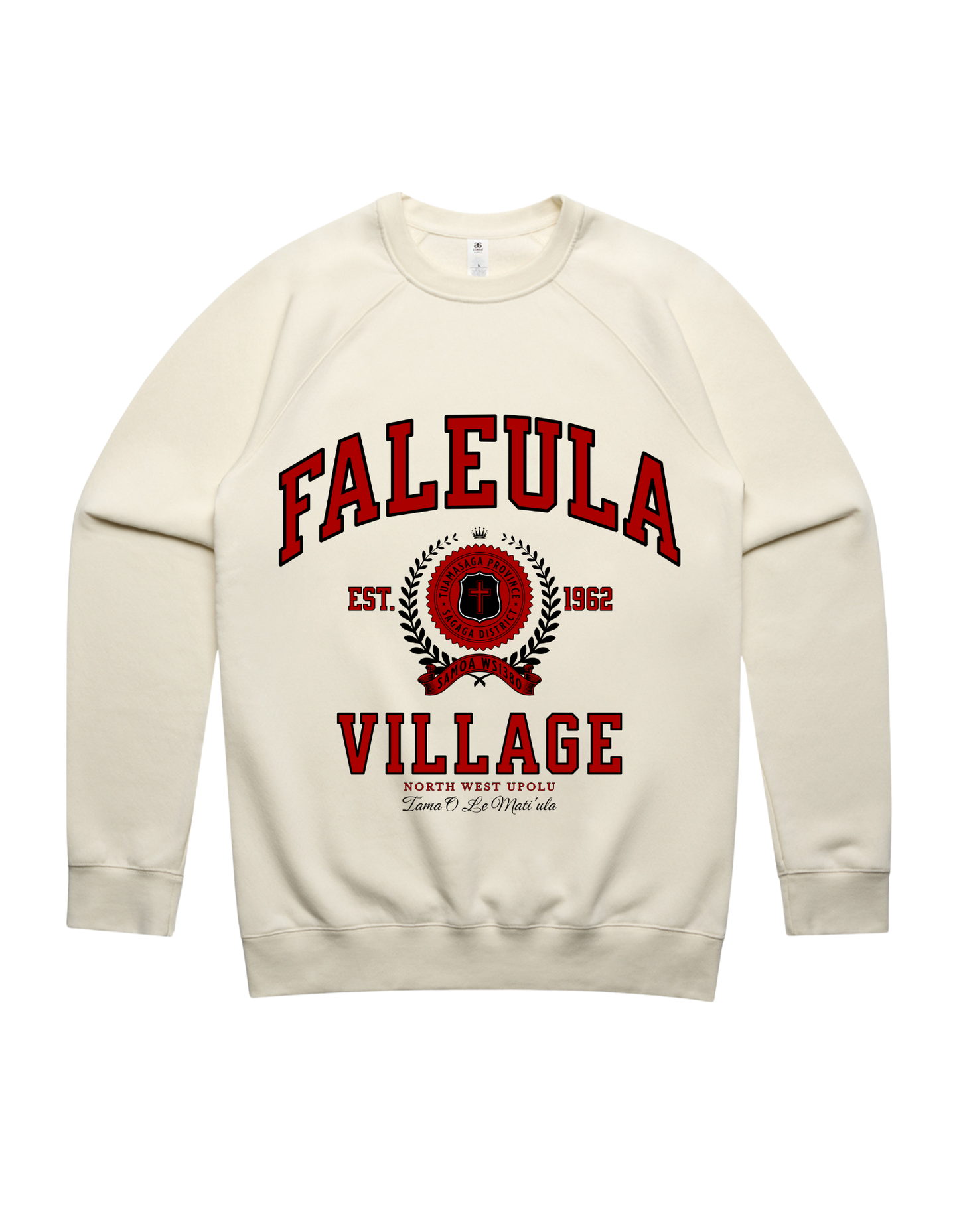 Faleula Varsity Crewneck 5100 - AS Colour - Red Print