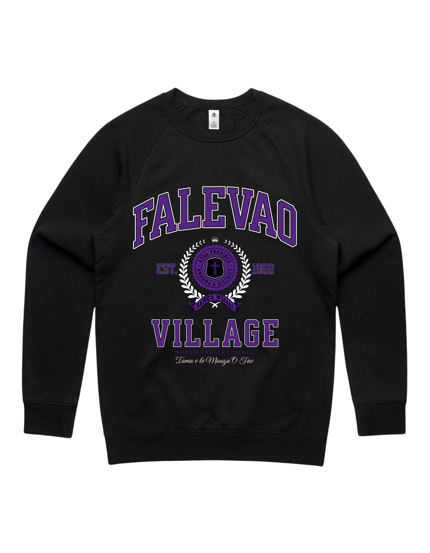 Falevao Varsity Crewneck 5100 - AS Colour - Purple Print