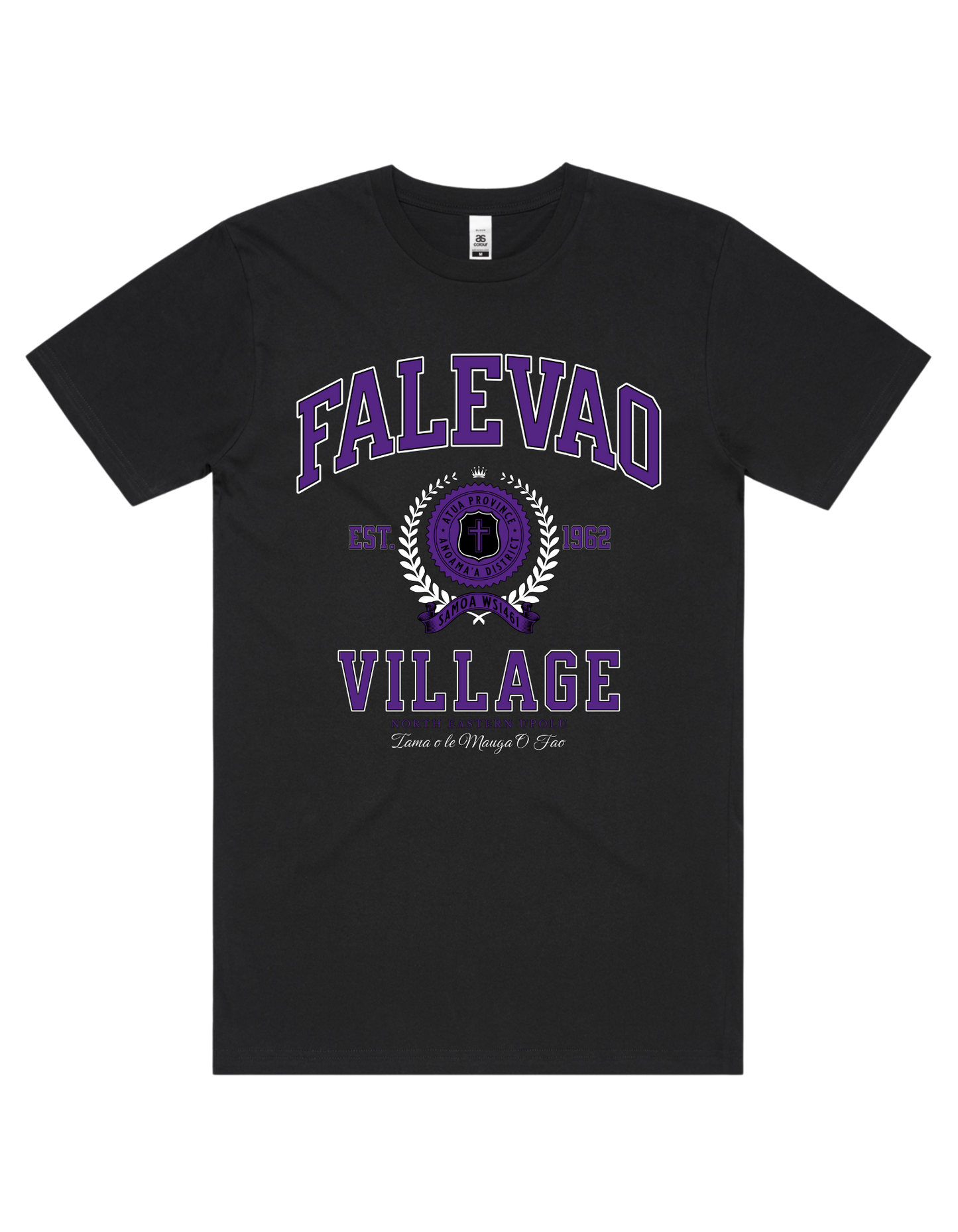 Falevao Varsity Tee 5050 - AS Colour - Purple Print