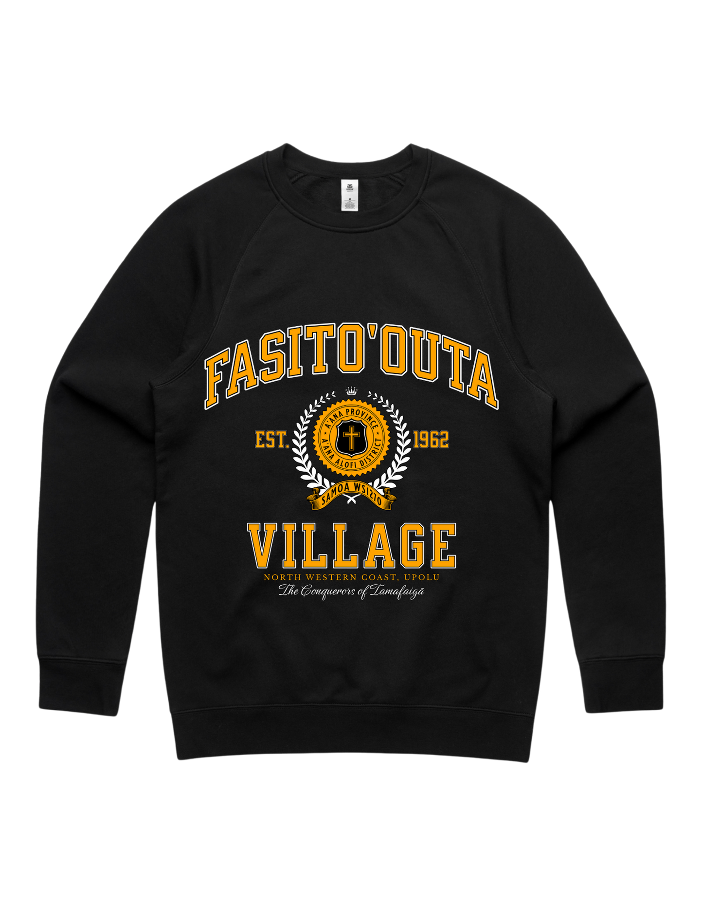 Fasito'outa Varsity Crewneck 5100 - AS Colour - Gold Print