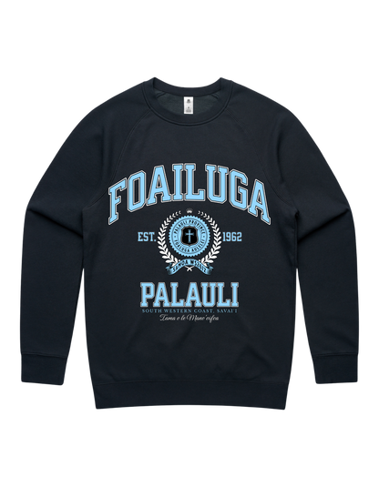 Foailuga Varsity Crewneck 5100 - AS Colour - Sky Blue Print