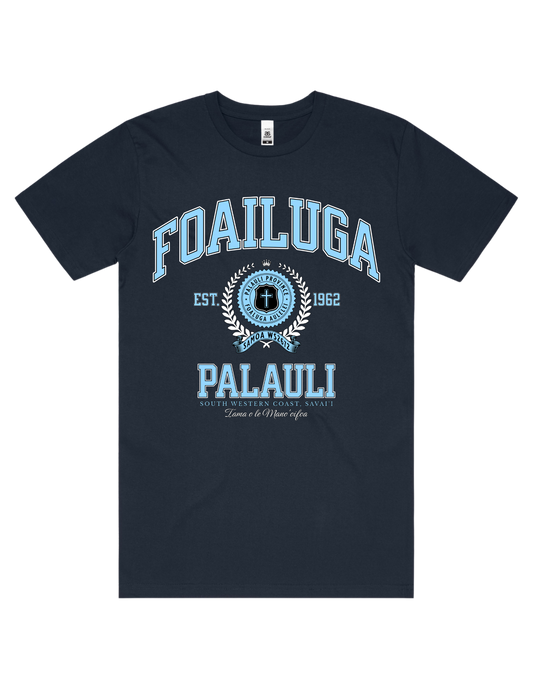 Foailuga Varsity Tee 5050 - AS Colour - Sky Blue Print