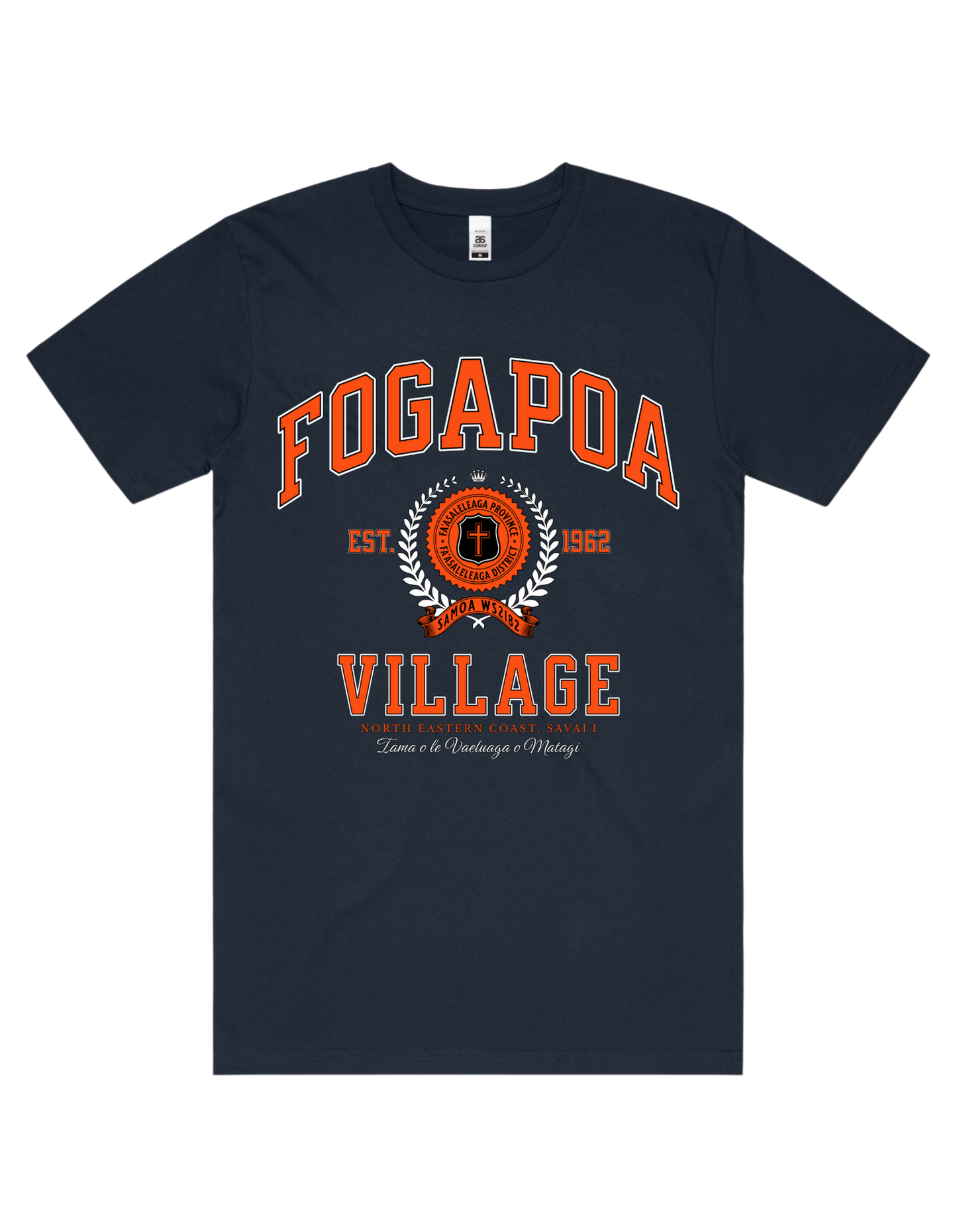 Fogapoa Varsity Tee 5050 - AS Colour - Orange Print