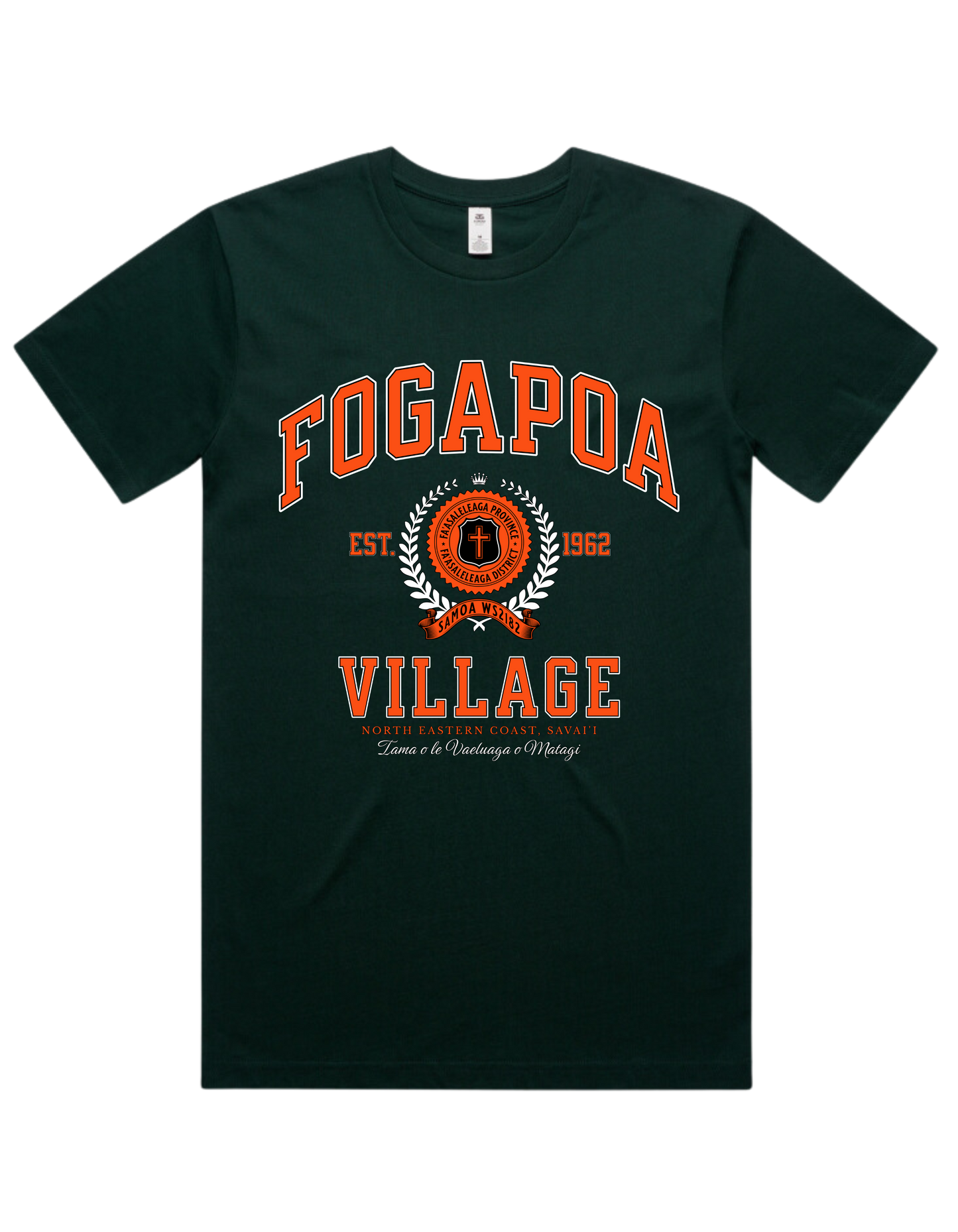 Fogapoa Varsity Tee 5050 - AS Colour - Orange Print