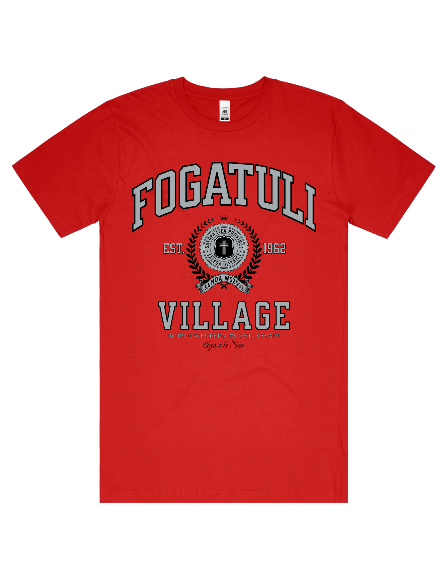 Fogatuli Varsity Tee 5050 - AS Colour - Silver Print