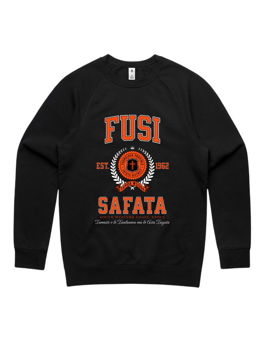 Fusi Safata Varsity Crewneck 5100 - AS Colour - Orange Print